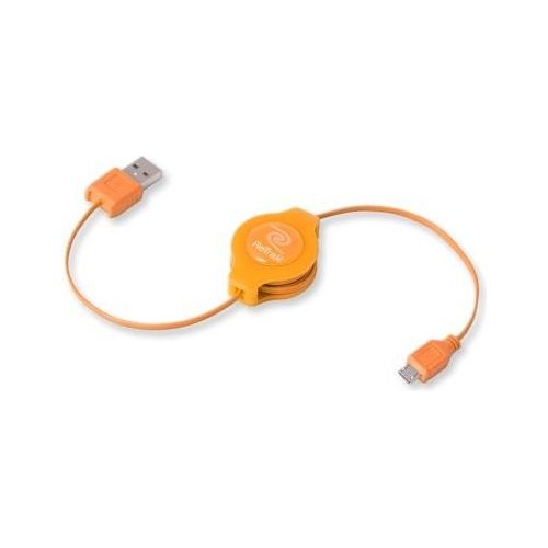 Retrak Cavo Usb 2.0 a Micro 5-pin Retrattile Arancio