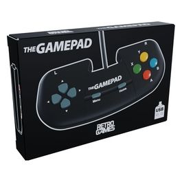 RetroGamesLtd Gamepad 1144455 Design Ergonomico Nero per Passione di Gioco Vintage e Controllo Preciso