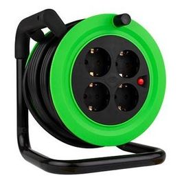 Rev Bobina Cavo Mini 4 Fach 15mt Verde/Nero