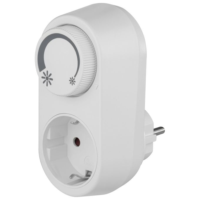 Rev Dimmer Adattatore Dimmer Led con Presa a 1 Via Bianco