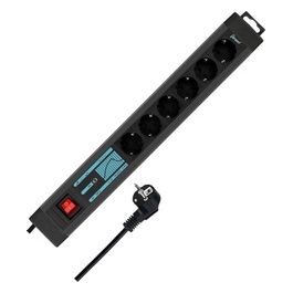 Outlet Strip 6-Posti 3mt Supraguard Anthracite
