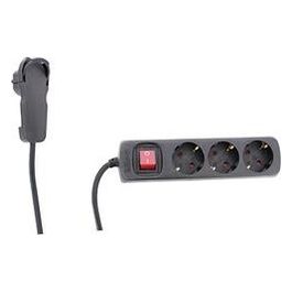 Presa Multipla 3-Fold 5mt con Interruttore Nero