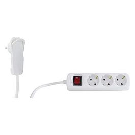 Presa Multipla 3-Fold 5mt Bianco con Interruttore