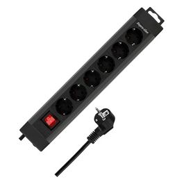 Presa Multipla 6 Ingressi 2.4mt Supraline con Interruttore Antracite