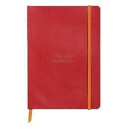 Rhodia Taccuino A5 80 Fogli con Elastico Rosso Papavero