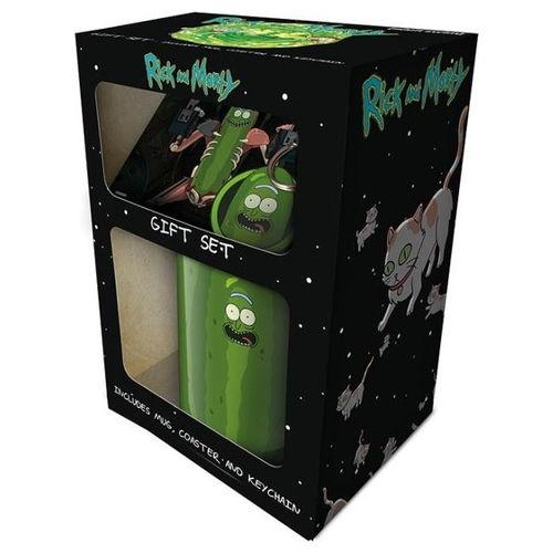 Rick And Morty (Pickle Rick) Gift Set (Set Tazza. Sottobicchiere E Portachiavi)