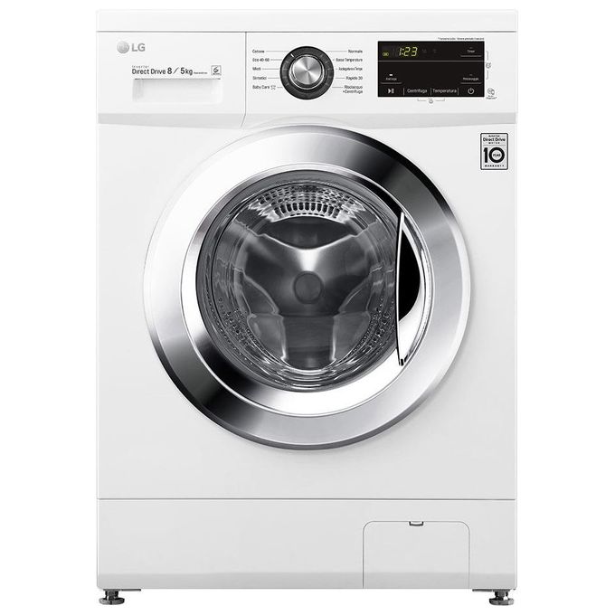 [RICONDIZIONATO] LG F4J3TM5WE Lavasciuga Classe energetica D (A) Capacita' di carico 8/5 Kg Centrifuga 1400 giri Profondita' 55 cm Motore Inverter Direct Drive