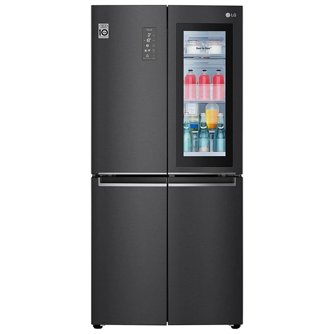 [RICONDIZIONATO] LG GMQ844MC5E Frigorifero Side by Side Quattro Porte Door in Door InstaView Capacita' 570 Litri Classe energetica E Total No Frost Wi-Fi SmartThinQ 178,7 cm Nero Matte Black Steel