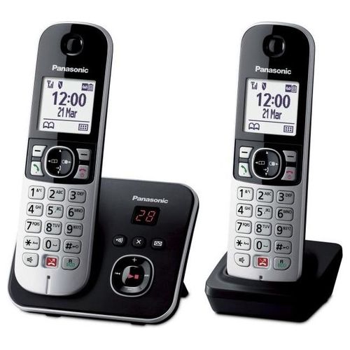 [ComeNuovo] KX-TG6862JTB Telefono Cordless DECT Doppio Ampio Schermo Bianco