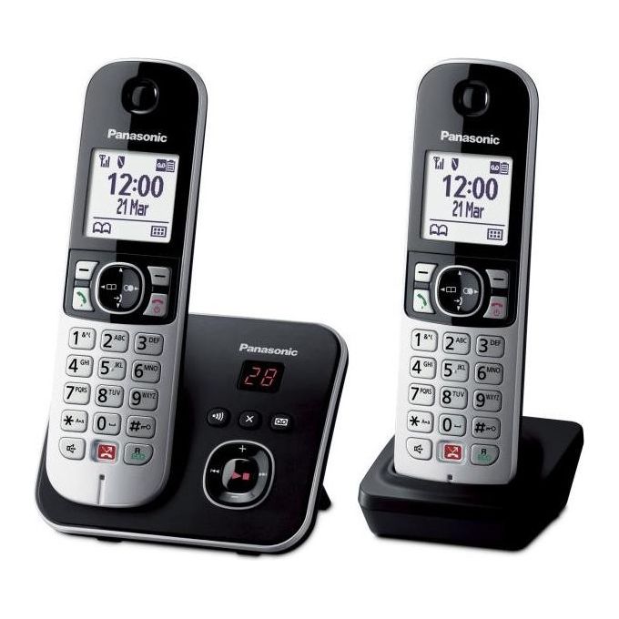 Image of [ComeNuovo] Panasonic KX-TG6862JTB Telefono Cordless DECT Doppio Ampio Schermo Bianco
