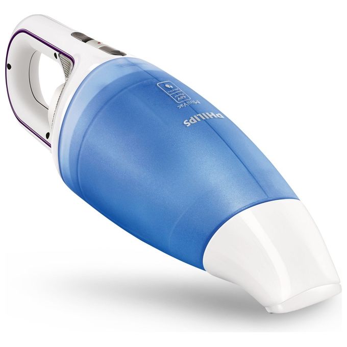 [RICONDIZIONATO] Philips FC6142/01 MiniVac Aspirabriciole Ciclonico Senza Sacco Pulizia a Secco/Bagnato Autonomia 10 min Capacita' 0,5 Litri 4,8 V Bianco/Blu