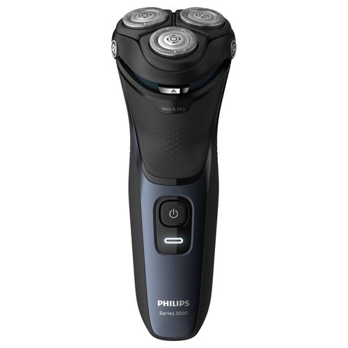 [RICONDIZIONATO] Philips S3134/51 Shaver Series 3000 Rasoio Elettrico Wet & Dry Lame PowerCut Autonomia 60 min Nero/Blu
