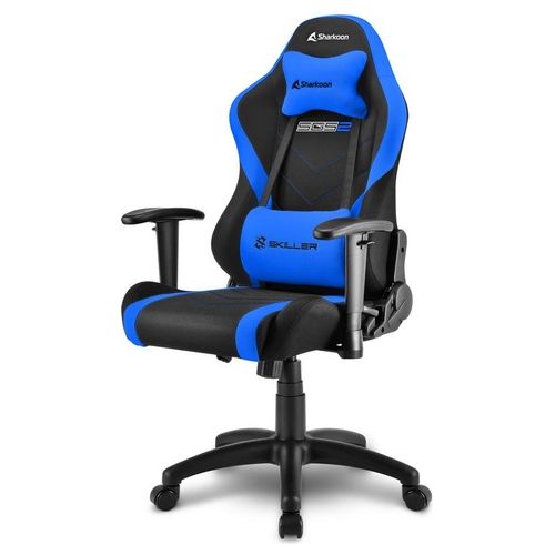 [ComeNuovo] Sharkoon Skiller Sgs2 Junior Sedia Gaming Kids in Tessuto Braccioli e Schienale Regolabili Blu
