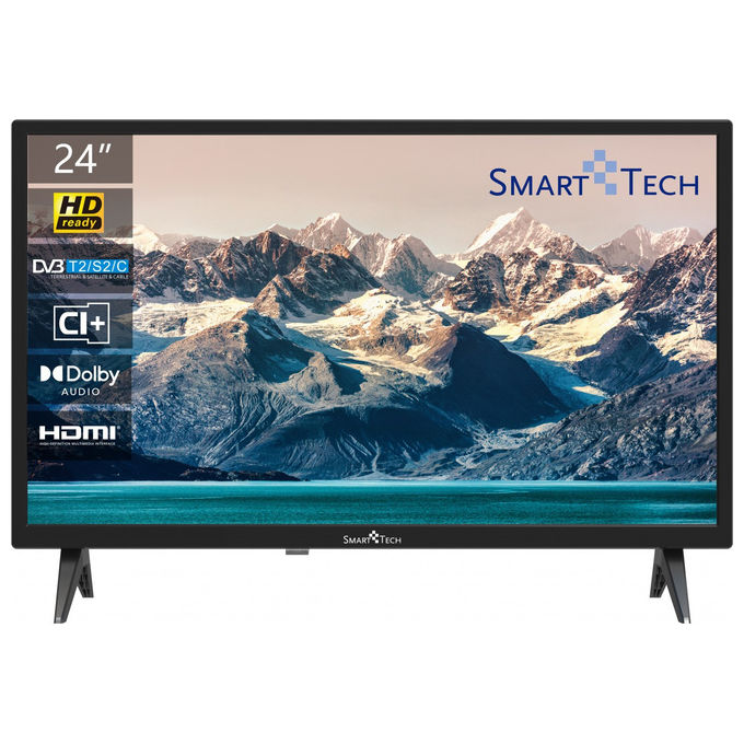 [RICONDIZIONATO] Smart Tech Tv Led 24HN10T2 24 pollici Hd Hotel mode Dolby Audio DVB-T2/C/S2 H.265