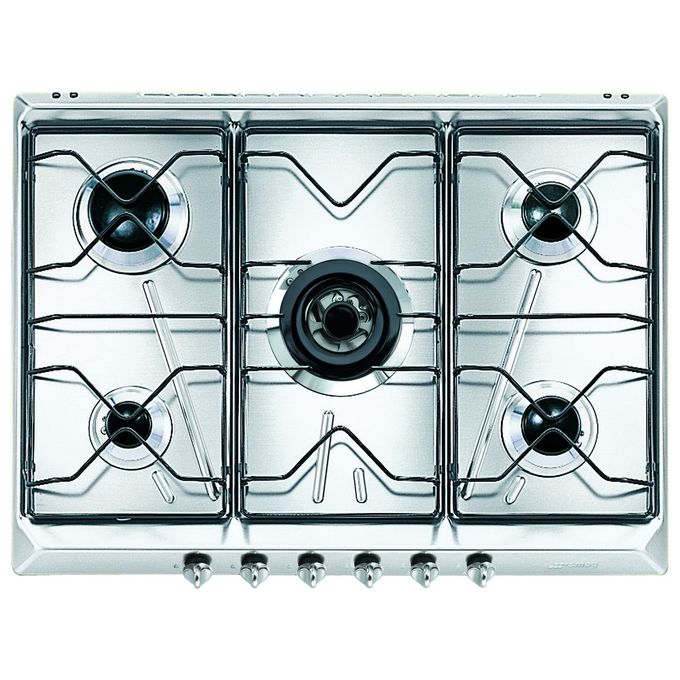 [RICONDIZIONATO] Smeg SRV576-5 Piano Cottura a Gas 5 Zone Estetica Contemporanea 75 cm Acciaio Inox