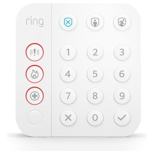 Ring Alarm Keypad Seconda Generazione Tastiera senza fili Z-Wave Bianco