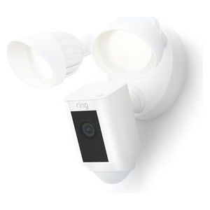 Ring Floodlight Cam Telecamera Sicurezza Plus con Cavo Bianco