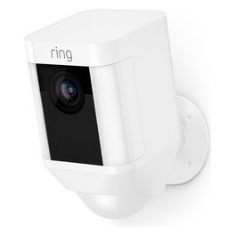 Ring Spotlight Cam Battery Telecamera di Sorveglianza Connessa in Rete per Esterno Colore Giorno e Notte 1080p Audio Wi-Fi Pacchetto di 2