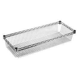 Ripiano Contenitore In Filo D'Acciaio Cromato Cm 35 X 60