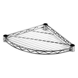 Ripiano Triangolare Stondato In Filo D'Acciaio Cromato Cm 35X35