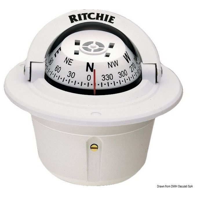 Ritchie navigation Bussola Ritchie Explorer 2''''3/4 incasso bianco/banco 