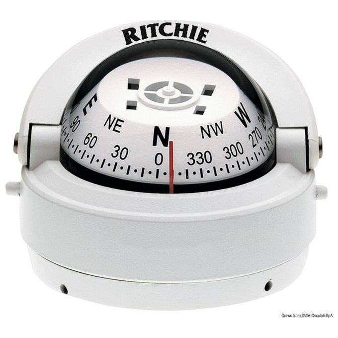 Ritchie navigation Bussola Ritchie Explorer 2''''3/4 esterna bianco/banco 