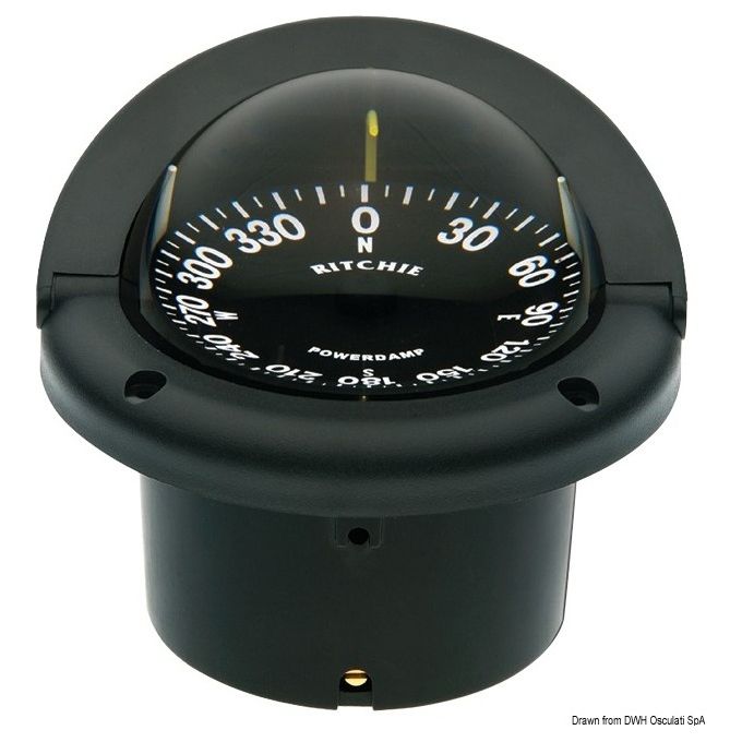 Ritchie navigation Bussola Ritchie Helmsman 3 3/4 incasso nera 24V