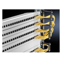 Rittal, Portacavi Rack 1U 19", Metallo, Nero RAL 9005, 10 Pezzi