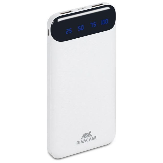 Rivacase Battery Bank 10.000 Mah per Smartphone e Tablet con Display