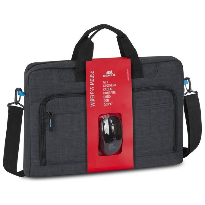 Image of Rivacase Borsa per Notebook 17.3'' con Mouse Wireless Nero