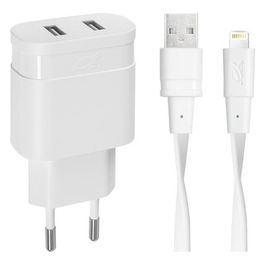 Rivacase Caricatore 2xUsb con Cavo Lightning