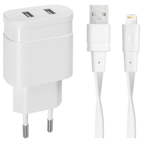 Rivacase Caricatore 2xUsb con Cavo Lightning