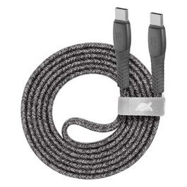 Rivacase Cavo di Ricarica Piatto In Nylon Resistente Type-C / Type-C 1.2mt Grigio