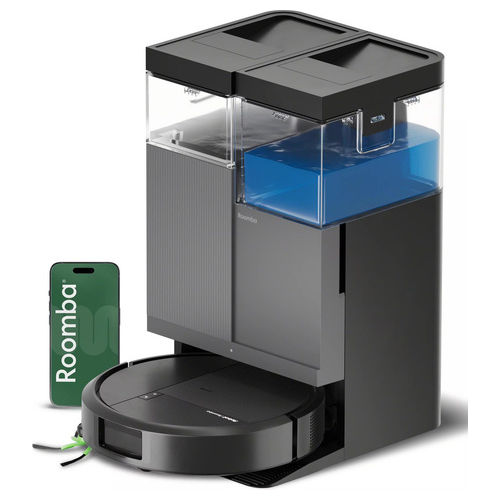 G285040 Roomba Plus 415 Combo Robot aspirapolvere e lavapavimenti 20.000 Pa con stazione AutoWash LiDAR colore Nero