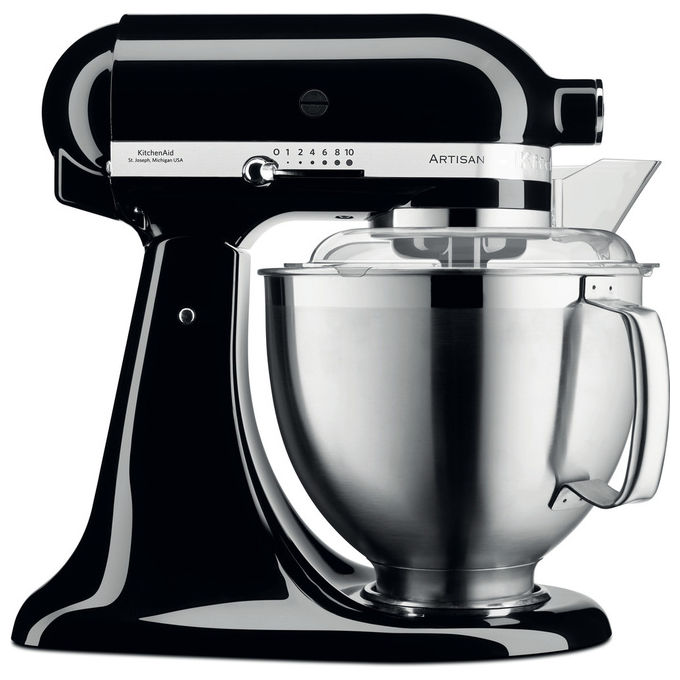 KitchenAid 5KSM185PS Artisan Robot da Cucina 4,8 L 300 W 10 Velocita' Acciaio Inox colore Nero