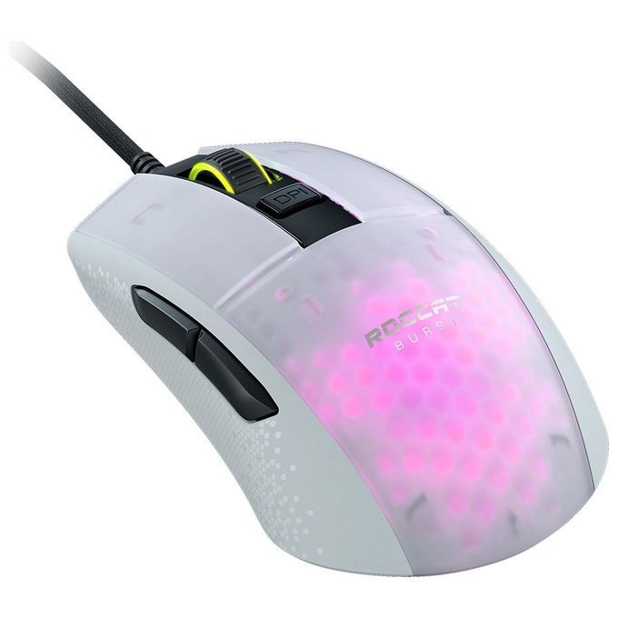 Roccat Burst Pro Mouse Ottico da Gaming Estremamente Leggero Bianco