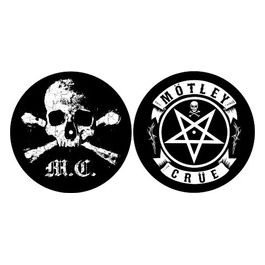 Rock Off Panno Giradischi Slipmat Motley Crue Skull Pentagram