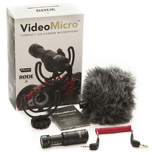Rode VideoMicro Microfono Direzionale Compatto per Fotocamere DSLR Videocamere e Registratori Audio Portatili Nero