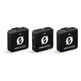 Wireless Me Dual Set Sistema Microfonico Wireless Compatto con Tecnologia Gainassist e Microfoni Integrati per Filmmaking Nero