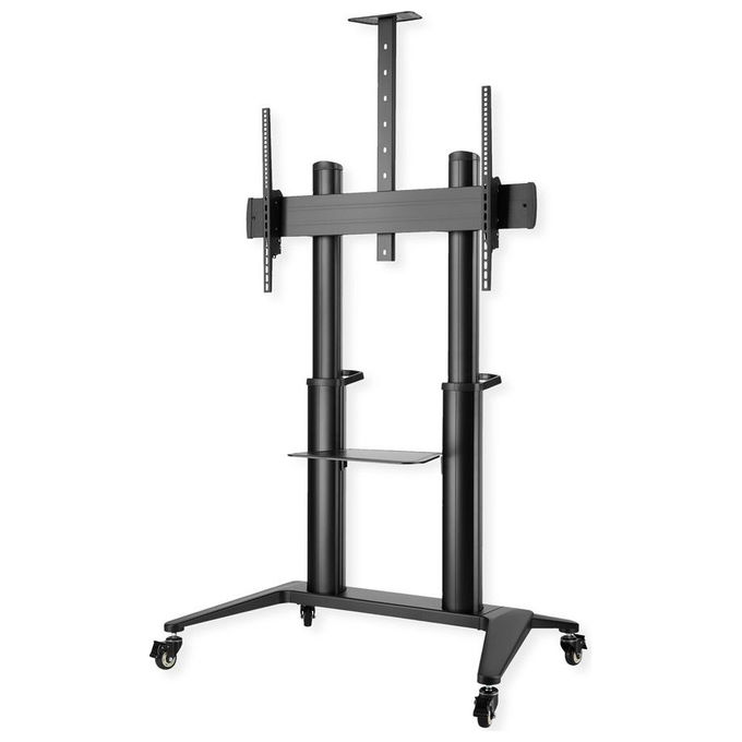 Roline, Carrello multimediale nero, 70-120 pollici, Supporto mobile LCD-TV, 140 kg