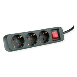 Power Strip 3x con Switch Nero 1.5mt Shuko