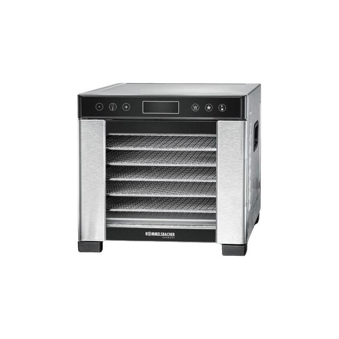 Rommelsbacher Dehydrator DA 650 Acciaio Inox Nero per Essiccazione Professionale di Alimenti e Frutta