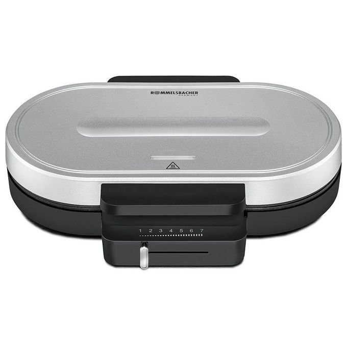 Image of Rommelsbacher Waffel Automat WA 1250-2 Cialde a Forma di Cuore Antiaderente 1250 Watt Nero-Argento