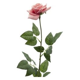 Rosa con Rugiada in Plastica 75 cm Rosa