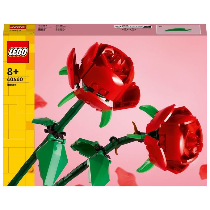 LEGO Creator 40460 Rose Set Fiori Finti Compatibile con Bouquet di Fiori Artificiali, Regalo di San Valentino per Lei o Lui