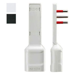 Adattatore Diritto 10a 2PT Bianco Ultrapiatto
