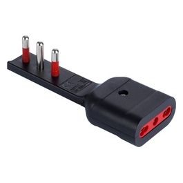 Adattatore Diritto 16a 2PT Nero Ultrapiatto