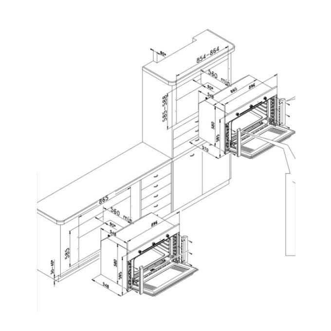 Rosieres FG9010/1CPN Forno Multifunzione da Incasso a Gas | Yeppon