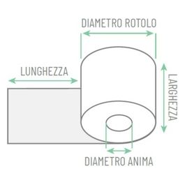 Confezione 10 Roll Made Rotolo Termico Pos 57mm