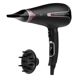 Rowenta CV7920 Premium Care Silence AC Asciugacapelli Silenzioso ad Alte Prestazioni 2300 W Nero/Oro Rosa